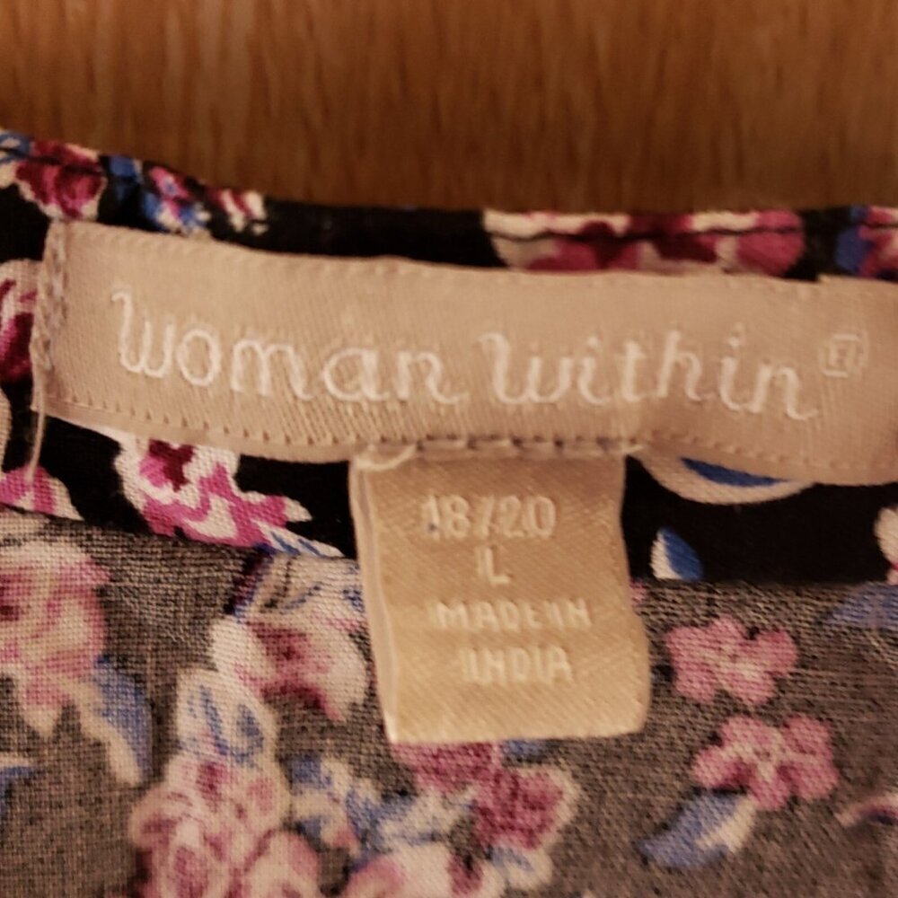 Women Within Womens Floral Cottage Core Tunic Large - Picture 5 of 7